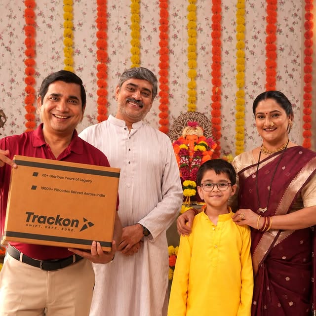 Trackon Instagram reel: Behind every parcel carrying Bappa home is more than just a delivery.